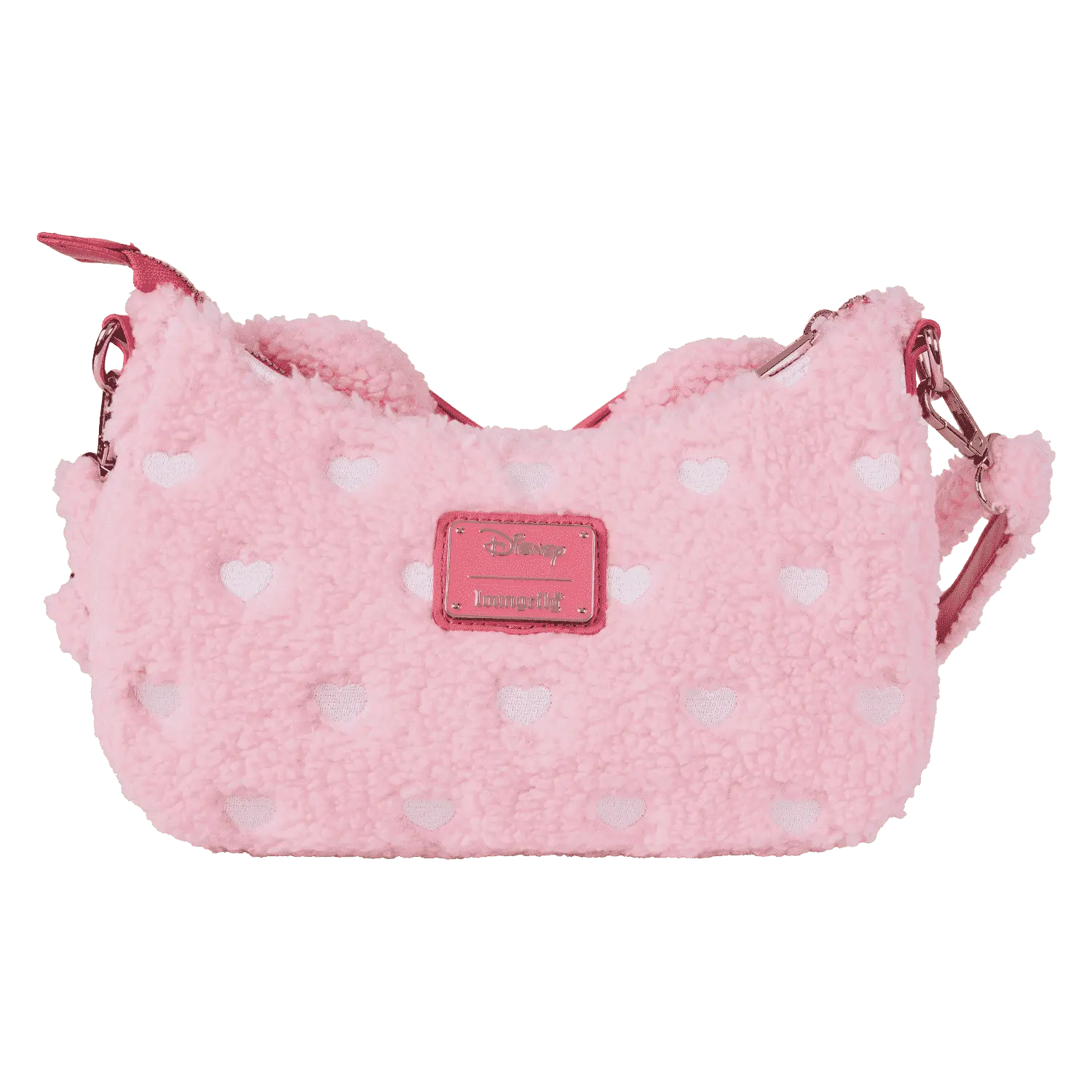 Minnie Mouse Exclusive Hearts Strawberry Scented Sherpa Crossbody Bag - Image 5