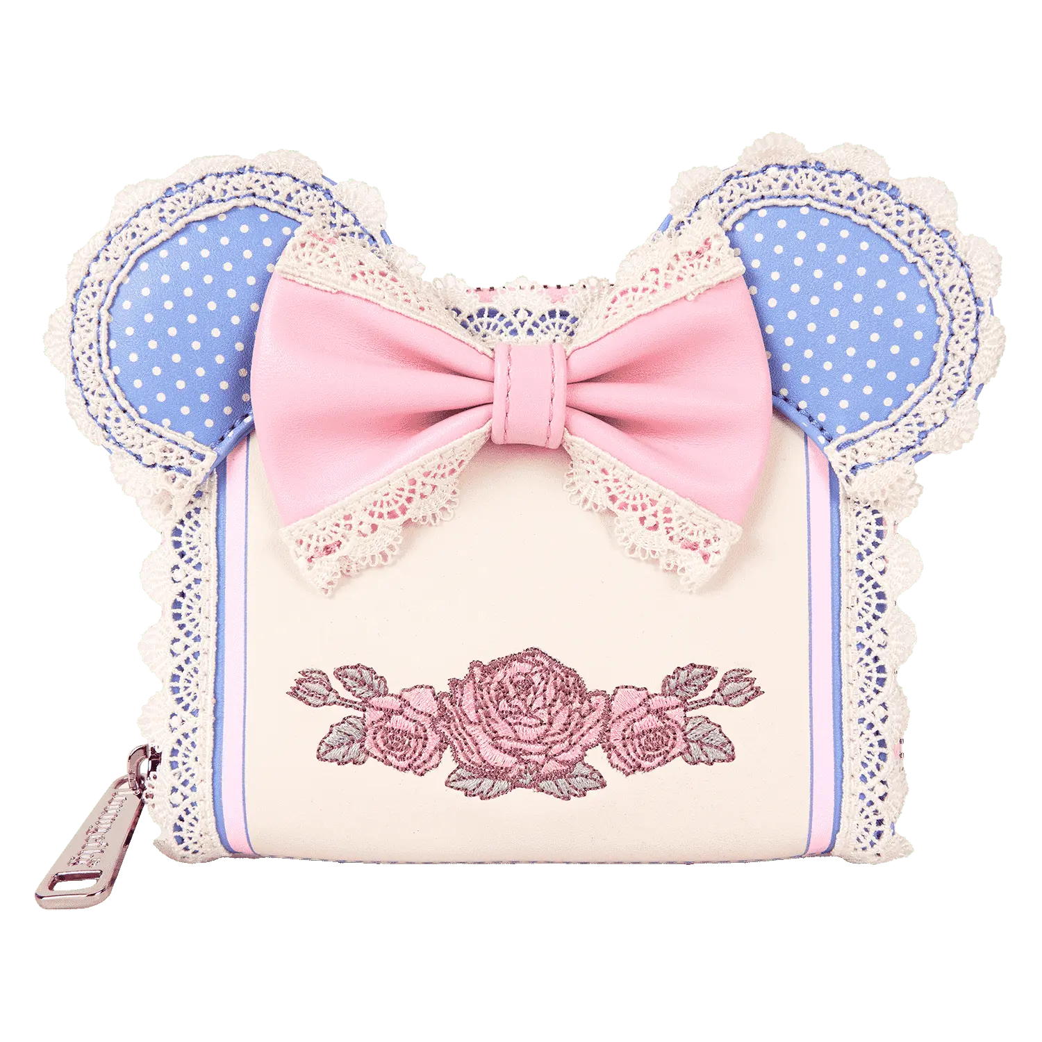 Minnie Mouse Floral and Lace Zip Around Wallet