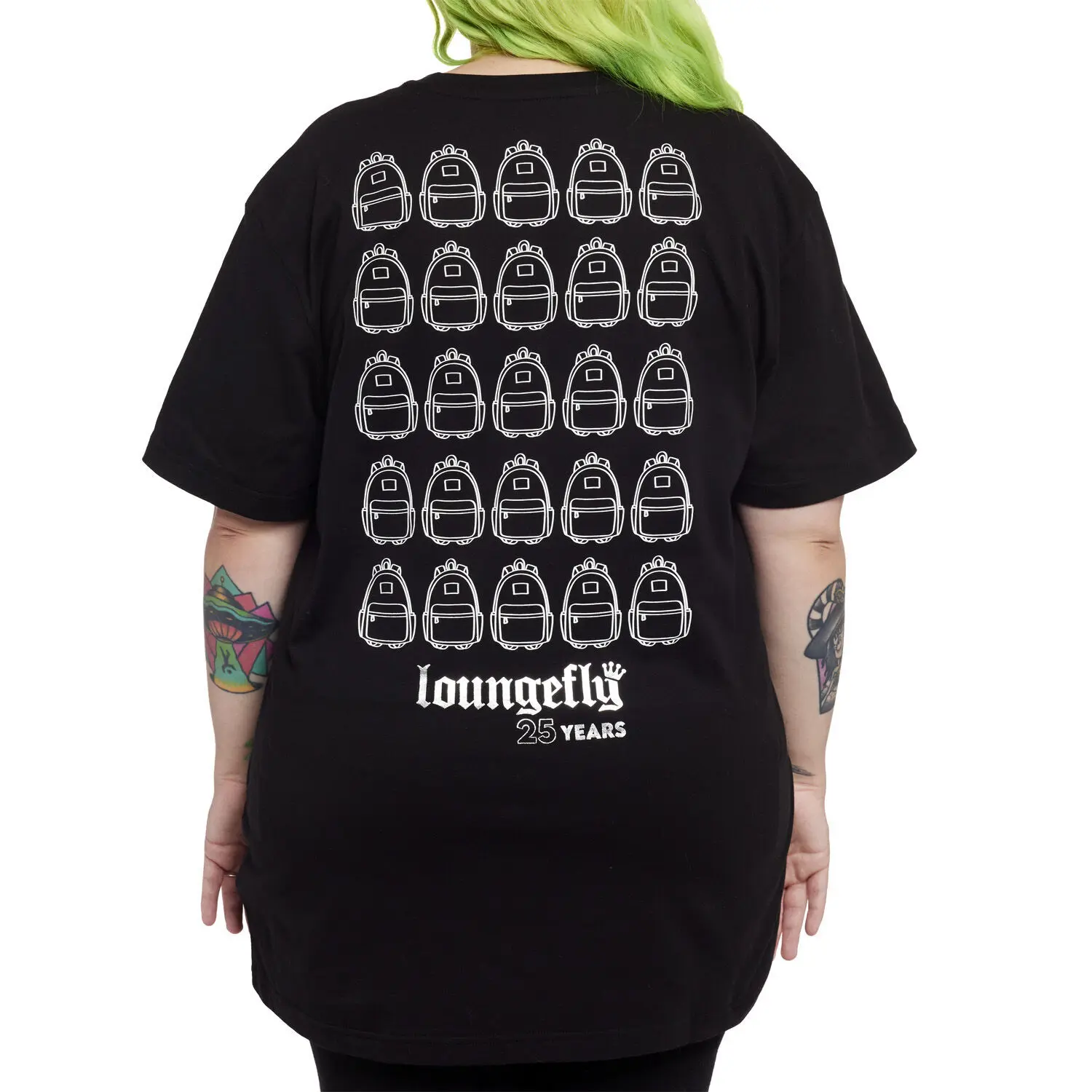 Loungefly 25th Anniversary Logo Black Unisex Tee - Image 8