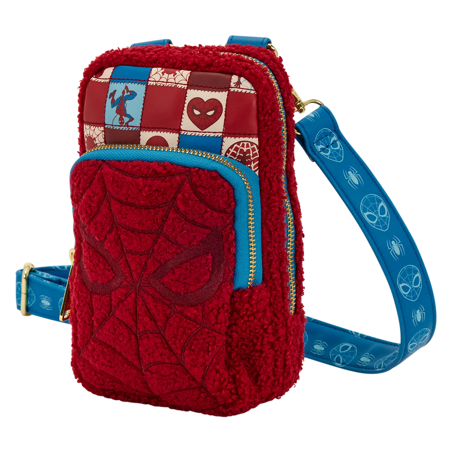 Spider-Man Sherpa Cell Phone Crossbody Bag with Coin Bag - Image 4