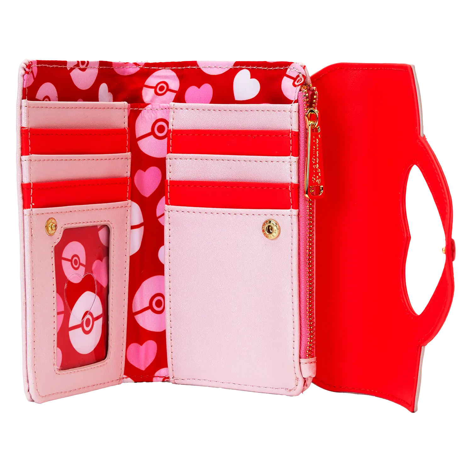 Pokémon Exclusive I Choose You Hearts Flap Zip Around Wallet - Image 6