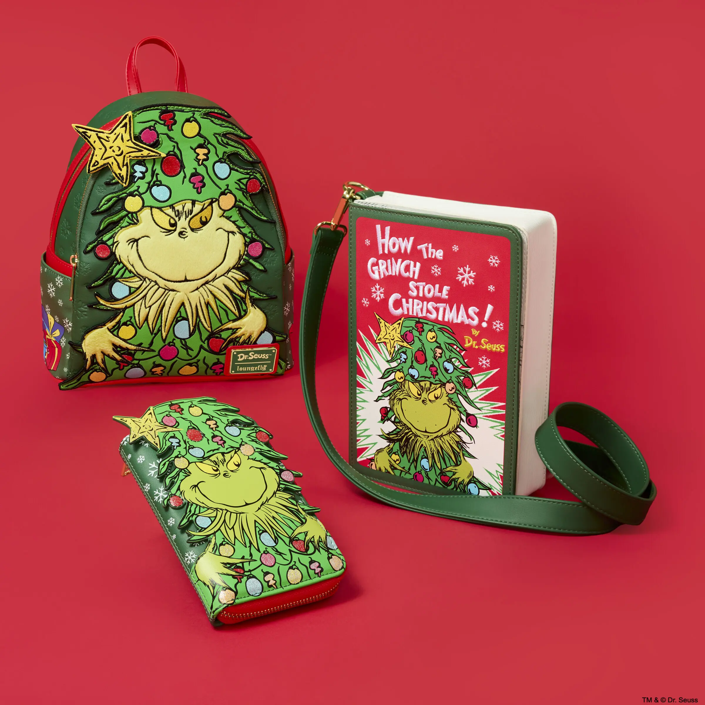 Dr. Seuss How the Grinch Stole Christmas! Holiday Color-In Crossbody Bag - Image 4